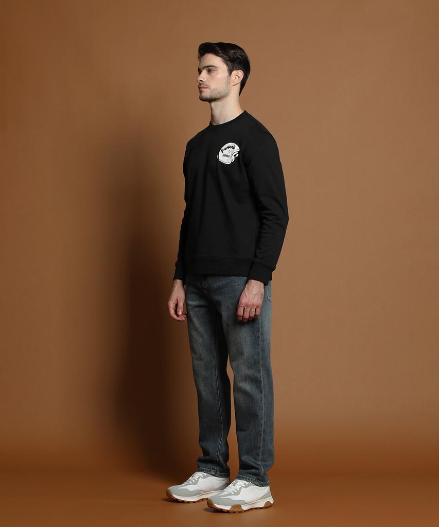PANICALE Black Logo Print Sweatshirt