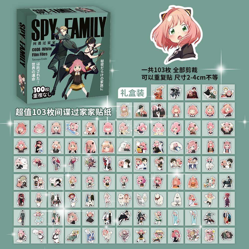 100 Pcs Spy×Family Sticker Box Set Of Cartoon Anime Doujinshi Aya-Related Accessories For Notebook, Diy Decoration Stickers