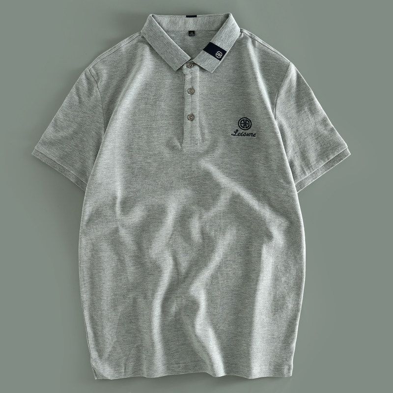 Original Order Withdraw from Cupboard Tail Goods Summer Lapel Embroidered Cotton Half Sleeve T-shirt Men's Business Casual Short sleeve Polo Shirt