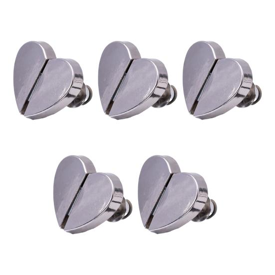 5 Pcs Magnetic Curtain Buckles Curtain Closure Heart-shaped Buttons Detachable Pins Heart Magnets for Home Room Window Curtains RV Blinds