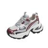 European station silver thick-soled heightening dad shoes women's 2025 autumn new breathable casual fashion versatile sports shoes