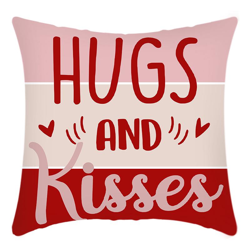 Nordic Simple Valentine's Day Modern Simple Pillow Sofa Living Room Model Room Linen Waist Pillow Case Back Pillow Cover