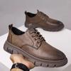 Spring Autumn Platform Shoes for Man Designer Soft-soled Casual Men's Driving Shoes Solid Color Business Men Dress Shoes