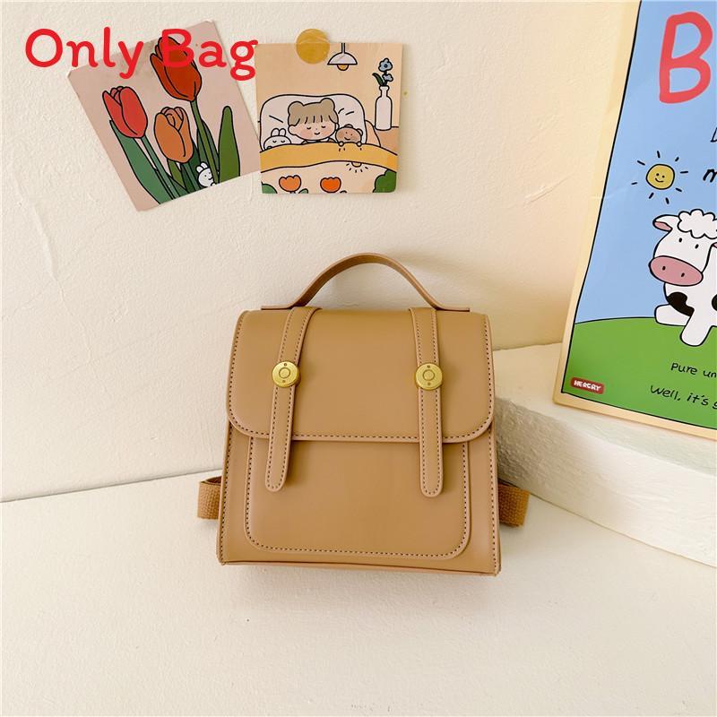 Childrens Retro Buckle Backpack With Durable Pu Leather For Kindergarten And Daily Use
