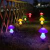 Waterproof Solar Mushroom Light 8 Head LED Solar Mushroom Light Sunlight Fairy Light  Easter
