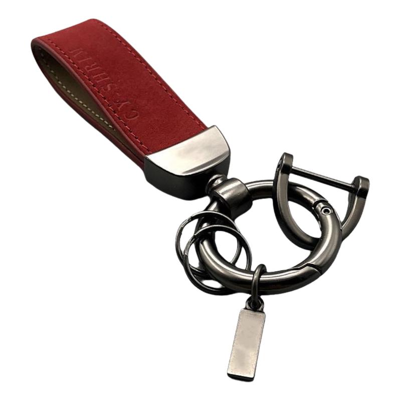 1Pcs Little Dinosaur Car Keychain Motorcycle Decoration Accessories Single Leather Woven Rope Metal Keyring Handbag Pendant