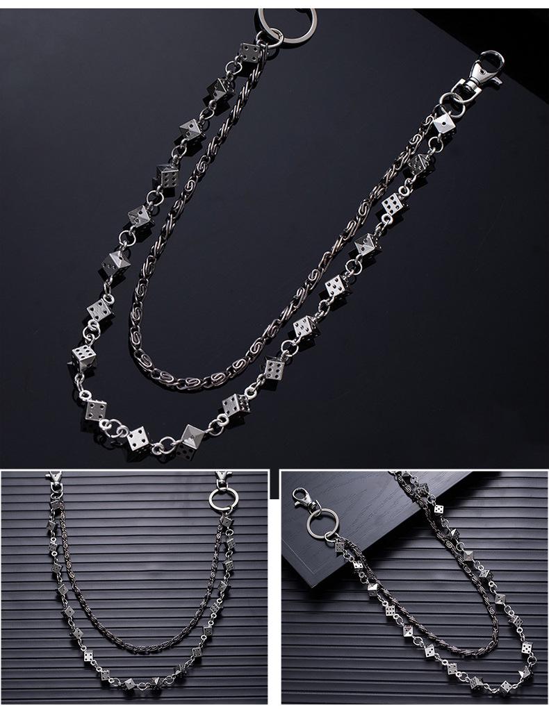 Dark Punk Skull Dice Waist Chain & Jewelry - Trendy Hip Hop Accessory