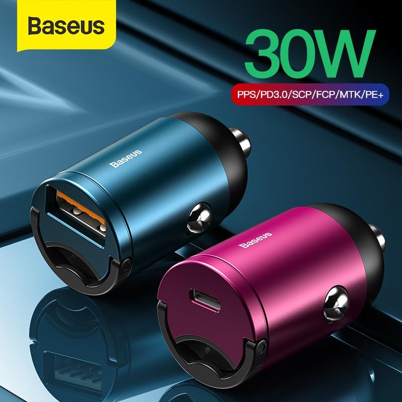 Buy Baseus Quick Charge 4.0 3.0 USB Car Charger For iPhone MI Samsung ...