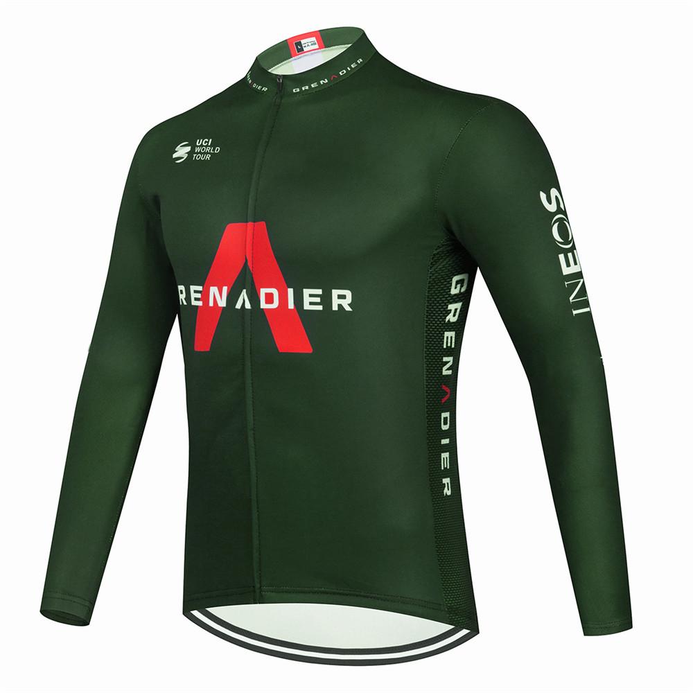 

Ineos Team Long Sleeve Cycling Jersey Set for Men, MTB Bike Clothing, Bicycle Wear, 19D Gel Bib Pants 2026 Autumn Breathable Cycling Suit Set XS