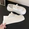 ins trendy thick sole two wear little white shoes women's 2025 summer new versatile mesh breathable height increase casual lightweight board shoes