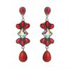 Bohemian Retro Ethnischer Stil Türkis Ohrringe Weiblichkeit Fransen Wassertropfen Ohrringe Literarischer Übertriebener Ohrschmuck