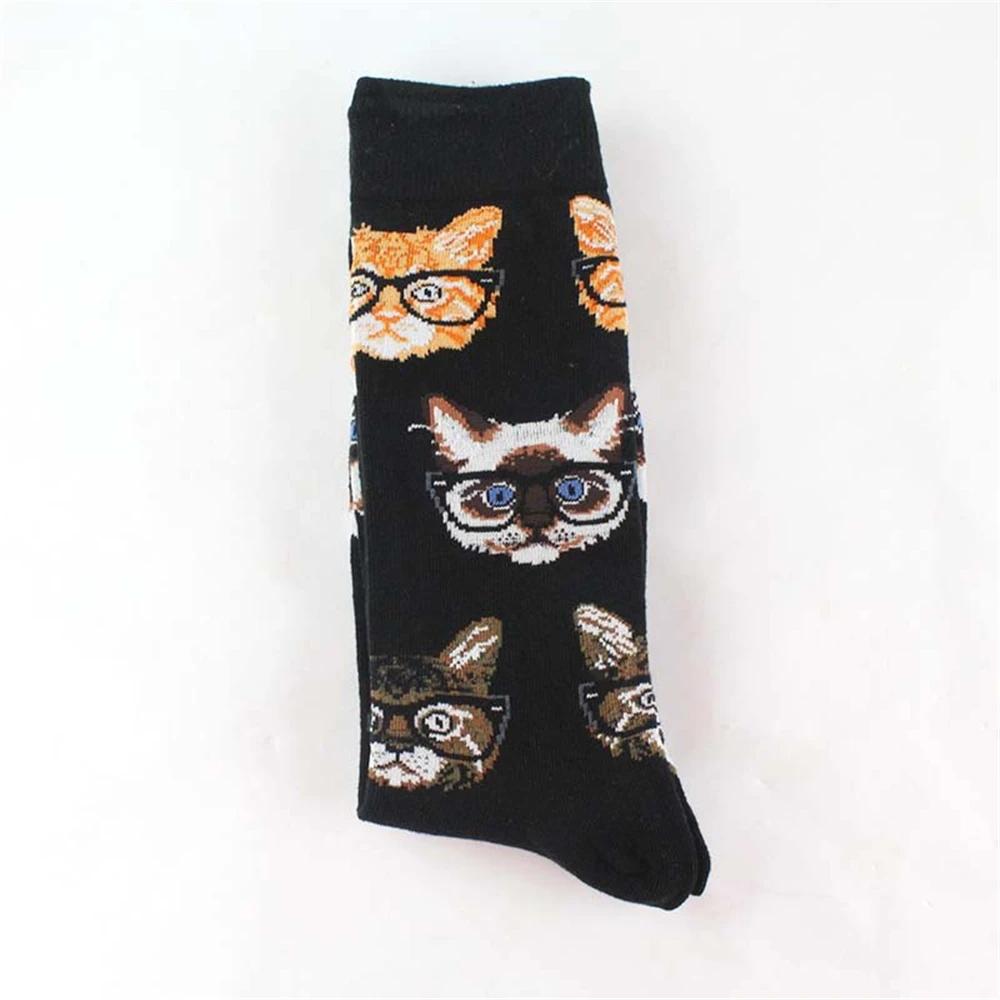 New Unisex Funny Dinosaur Shark Cat Dog Deer Skull Frog Fish Owl Cock Ocean Waves Pug Monkey Astronaut Men Women Socks Dropship