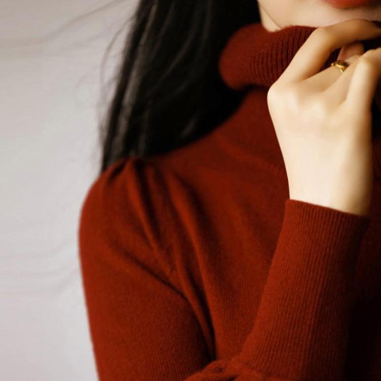 Pletené dlouhé šaty s polovičním rolákem pro podzimní a zimní dámské nošení, svetrové šaty ke kolenům, svetrové šaty střední délky se stahováním v pase, svetr