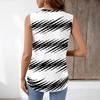 Women Loose Fit V Neck Pleated Striped Sleeveless Tank Top with Casual Relaxed Design for Daily Wear and Outdoor Activities