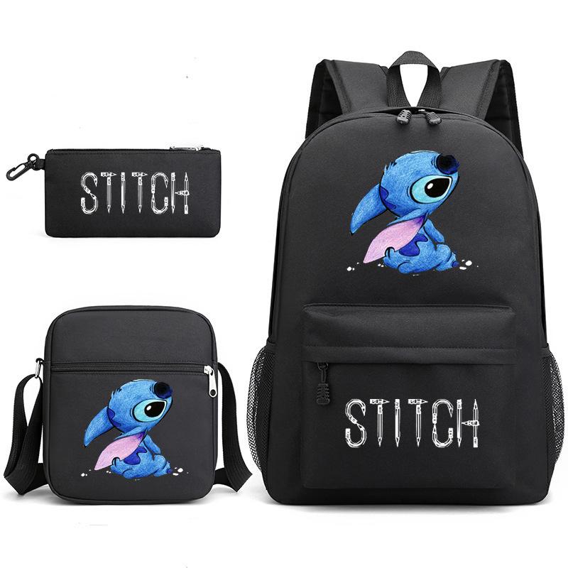 Printed Schoolbag Three-Piece Set, Primary And Secondary School Schoolbag, Backpack, Shoulder Bag, Pencil Bag.