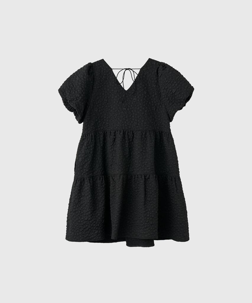 General Idea Wrinkle Volume Puff Dress [Black] / Wbe2L15503