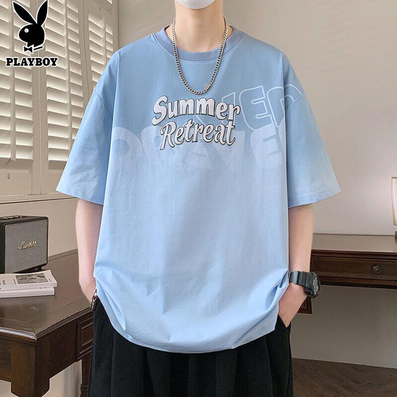 

Мужская модная футболка PLAYBOY с принтом, приятная на ощупь, с коротким рукавом 3XL