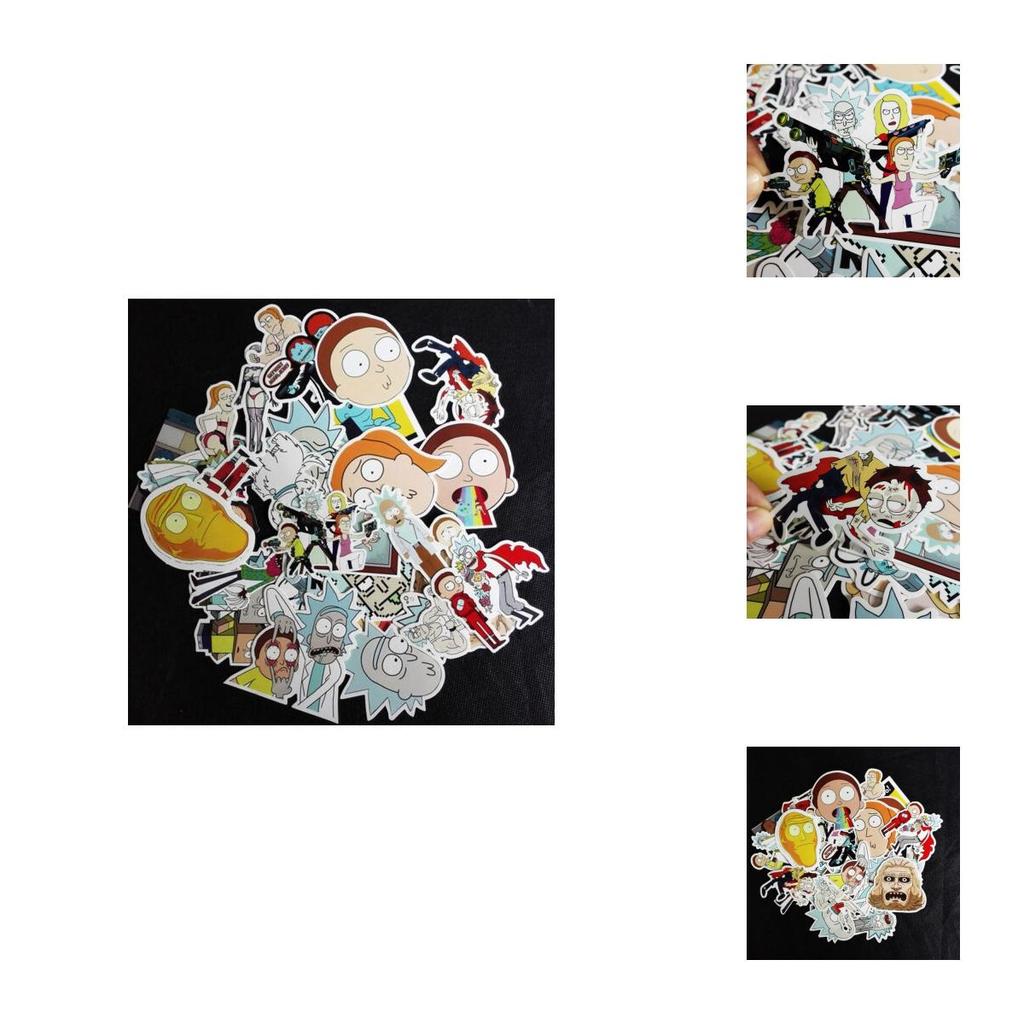 Premium 35pcs Rick And Morty Car Sticker Decal Style Character Decoration Paper Hot