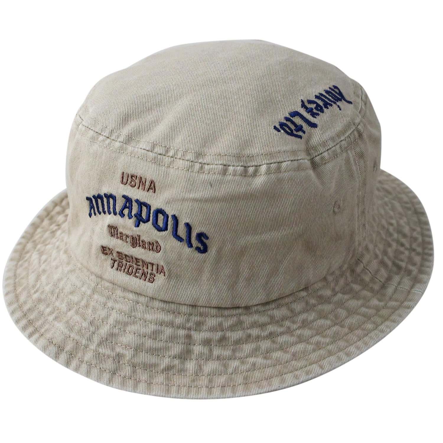 

AVIREX Логотип USNA Военная панама Повседневная панама 071 Шляпа, Мужская шляпа, Бежевый,