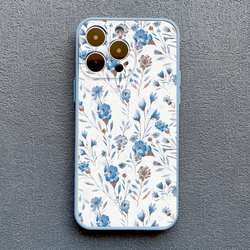 Fashion Luxury Flower Floral Funda Case for Iphone 13 12 11 Pro Max Mini 15 14 Pro Max Plus XR X XS 8 7 Plus SE Shockproof Shell