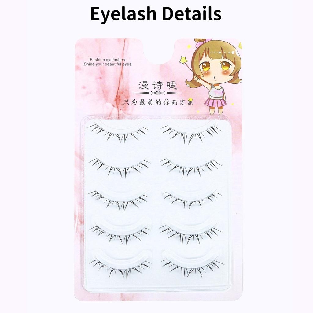 Lower Lashes Natural Invisible Clear Stem Lightweight Comfortable Suitable for Various Makeup Styles