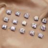 Y2K Purple Series Bow Candy Heart Flower Shiny Italian Charm Links Fit 9MM Stainless Steel Bracelet Girls' DIY Making Jewelry