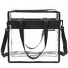 [RIMINA] Clear Vinyl Bag, Hand Tote, Shoulder Bag, A4 Size Compatible (Black Normal)