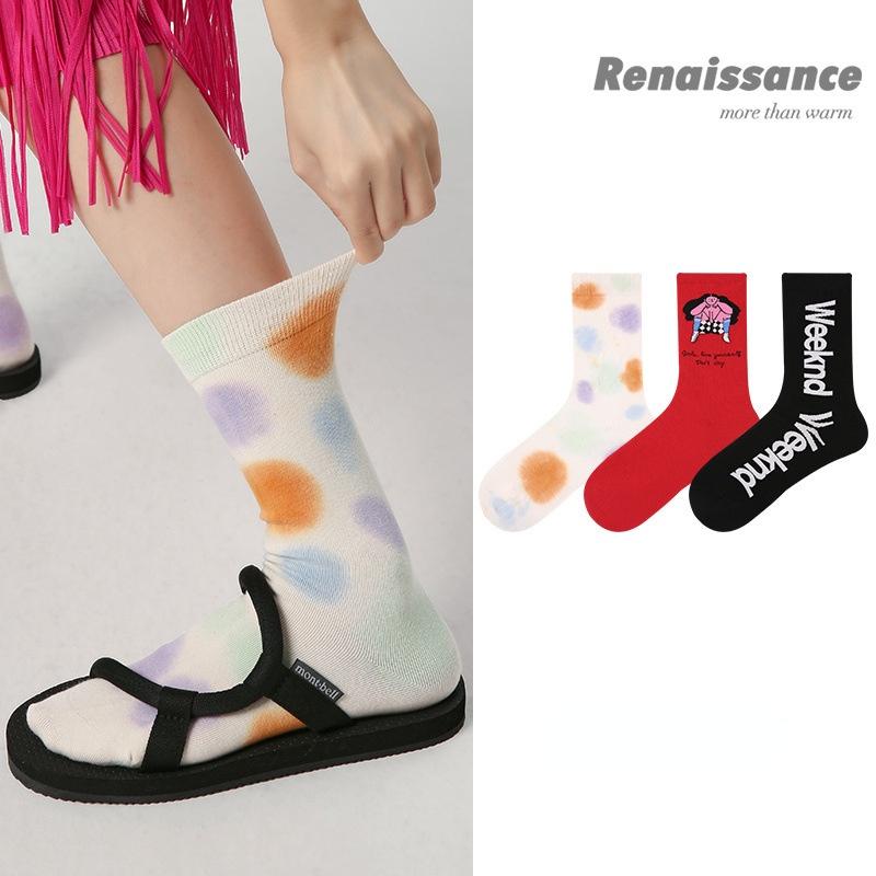 

3 пары женских носков, осенние хлопковые носки