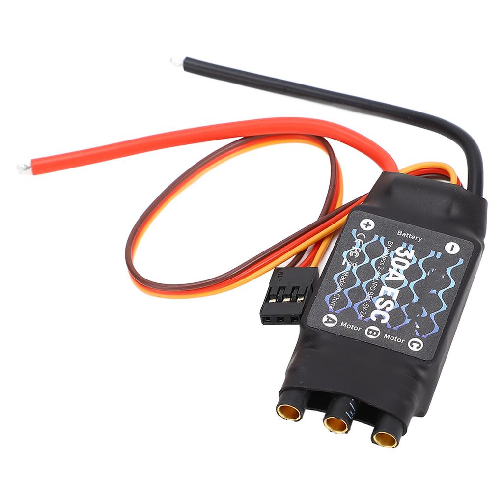 30A Brushless ESC 2?4S Electric Speed Controller with 5V 2A BEC for RC Fixed Wing Aircraft for F450 Quad Rotor Drone