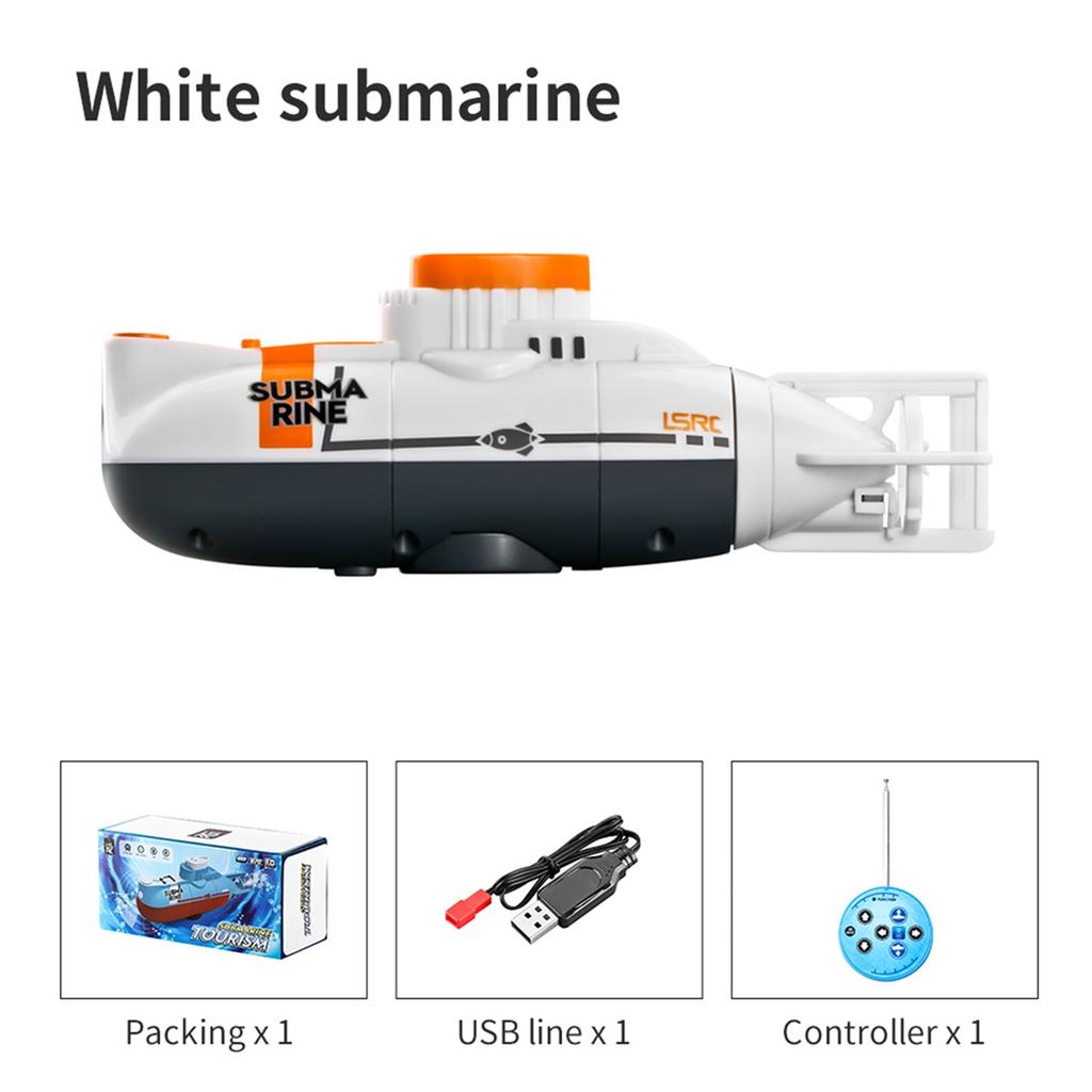 Mini RC Submarine 0.1M/s Speed Remote Control Boat Outdoor Waterproof Diving Toys Simulation Model Kids Boys Girls Birthday Gift