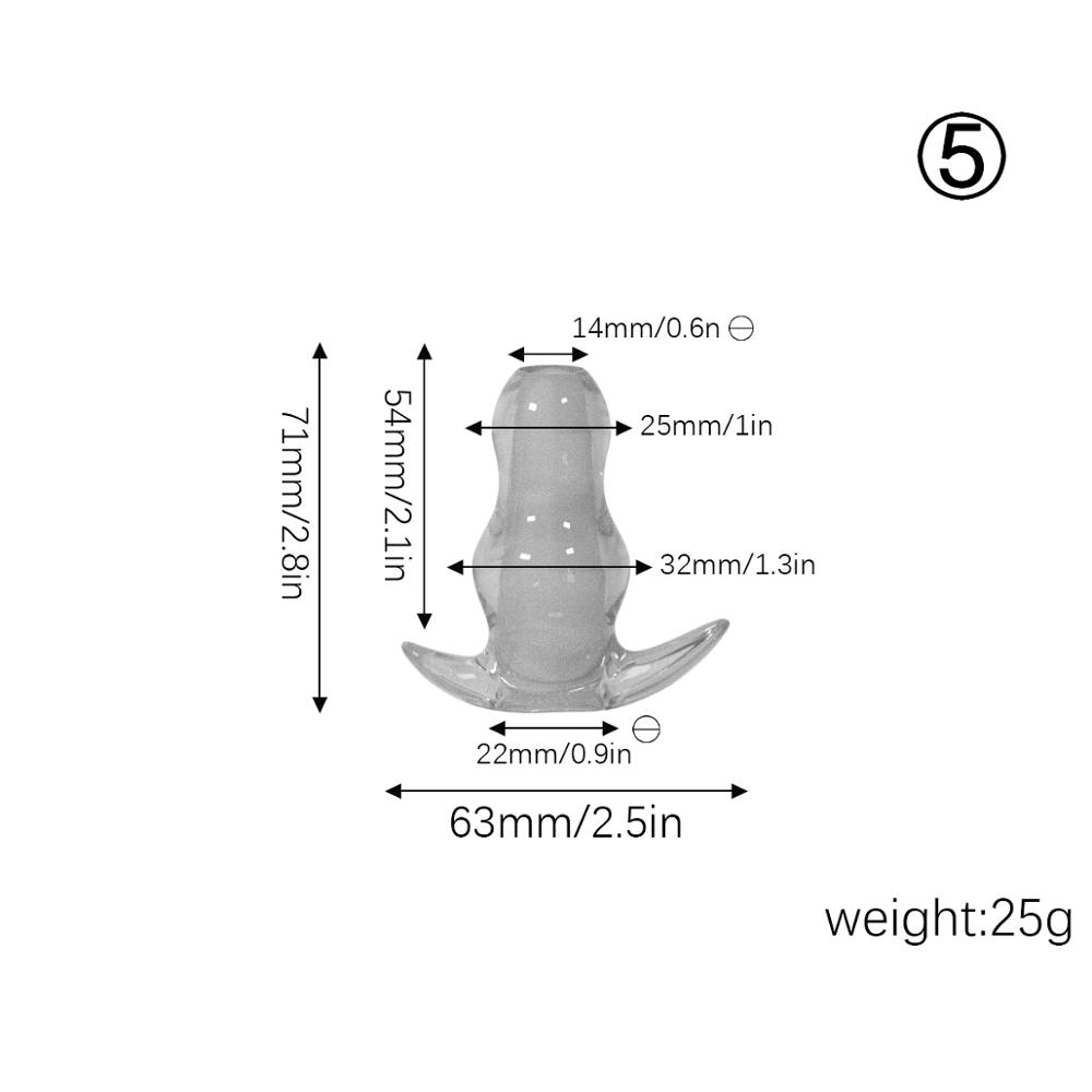 Sex Products 5 Sizes Hollow Anal Plug Butt Plug Anal Dilator Enema Soft Speculum Prostata Massager Sex Toys for Woman