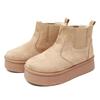 Dedes Shearling Side Gore Tykke Unisex Støvler, Mellomlange Flats, 4,5 cm Såle, Pels, Snø, Vinter, Varme, Boa,