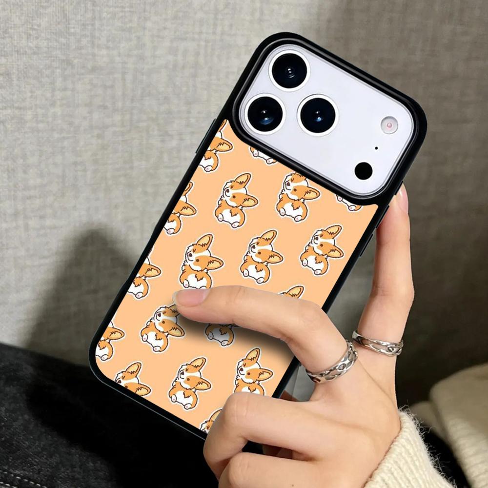 Capa Case for iPhone 17 Air 16 Pro Max 15 Plus 11 13 Mini 14 12 Back Phone Cover Cartoon Welsh Corgi Dog