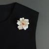Fashion Retro Alloy Flower With Pearl Brooch Chest Flower Corsage Pearl Accessories Pin