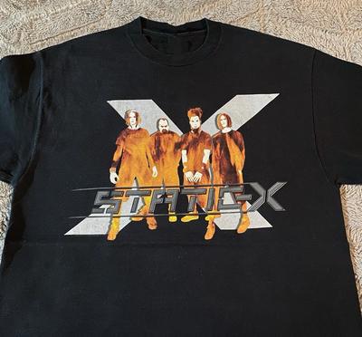 VTG Static X Zespół Na Żywo W Trasie Ciężka Bawełna Czarny Wszystkie Rozmiary Koszulka TT297 Koszulka Unisex