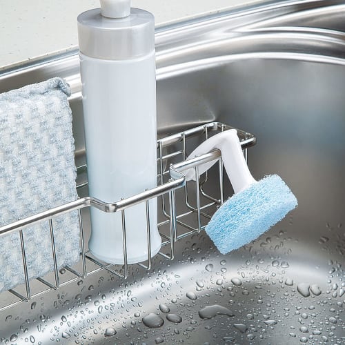 Mameita Kitchen Sponge, Blue, 6.5cm Wide x 6.5cm Deep x 2cm High, Kitchen Clean Pro, Sink Cleaning, Spare Replacement, Removes Limescale and Grease, E