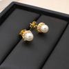 New Summer Collection Pearls Stud Earrings Gold Color Jewelry for Women Zircon Earrings with Hypoallergenic & Boho Style Gift