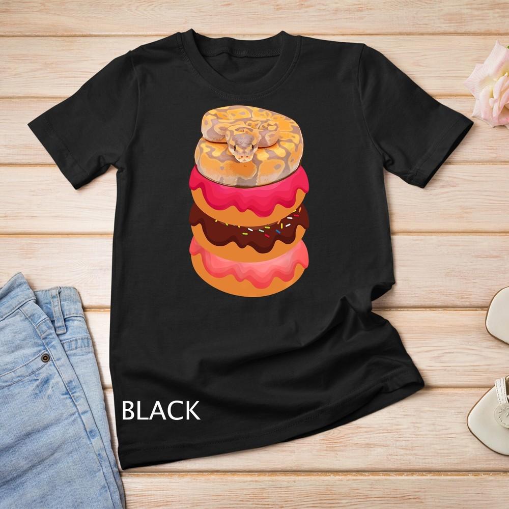 

Unique Funny Ball Python Snakes Love Donuts Herpatologists Unisex T-shirt 3XL