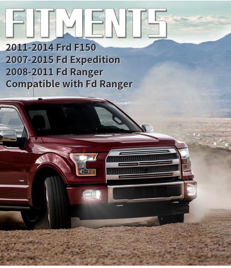 Ford F150C Special New Square LED Front Bumper Fog Lights