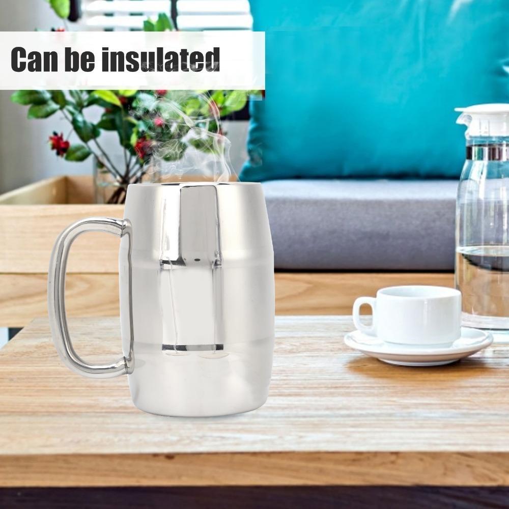 Whiskey Barrel Stainless Steel Coffee Mug Stainless Steel Insulated Coffee Mug Beer Mug For Travel