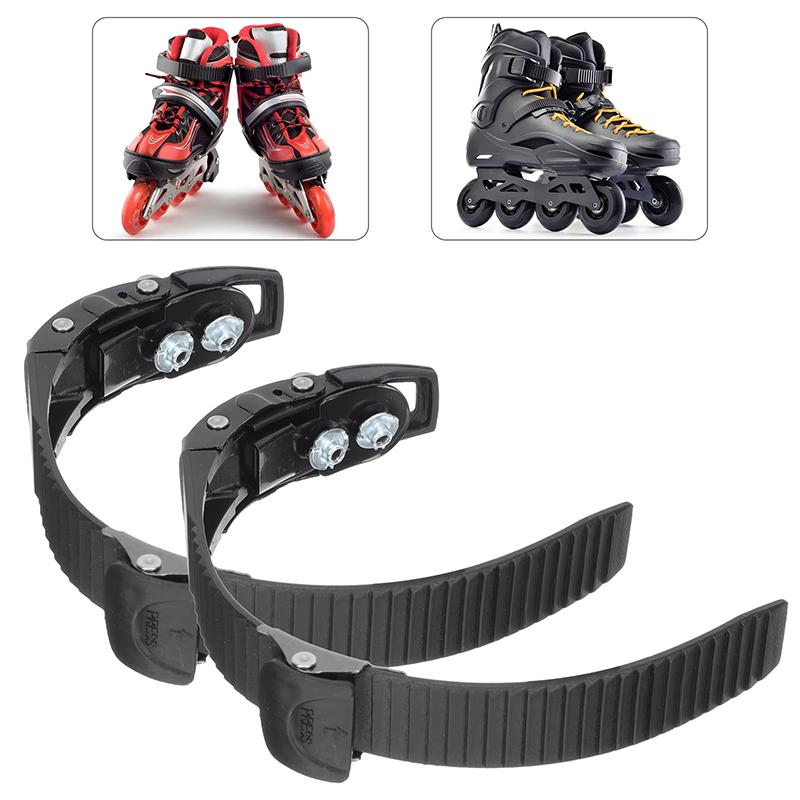 2 Conjuntos Tiras de Fixação para Patins de Rodas Tiras de Patins Inline Fivela de Patins de Hóquei Fácil de Usar Com Parafusos de Grampo Porca Substituição