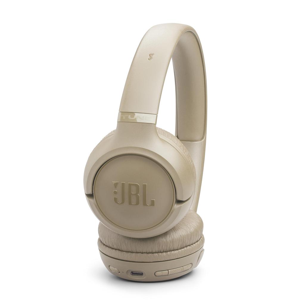 JBL TUNE530BT Wireless Headphones Bluetooth 76 Hours Playtime On-Ear USB-C Charging Multi-Point Beige JBL App Compatible