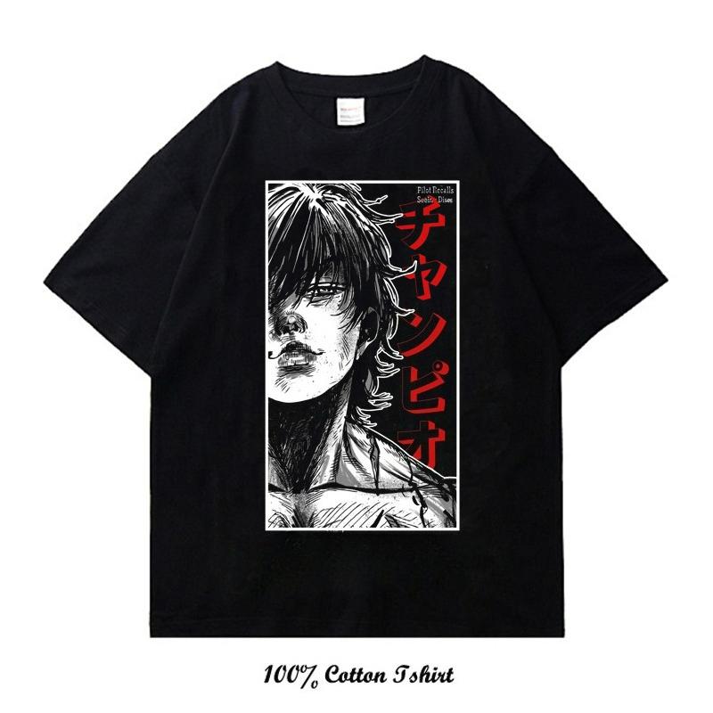 Grappler Baki Kyokudai Taikai Graphic Print T Shirt Harajuku Vintage Short Sleeve Plus Size Cotton Crew Neck T Shirt Women Men