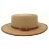 Sun Hats For Women Men Caps Flat Top Wide Brim Straw Hat Summer Beach Casual White Straw Hat Gorras Para Mujer