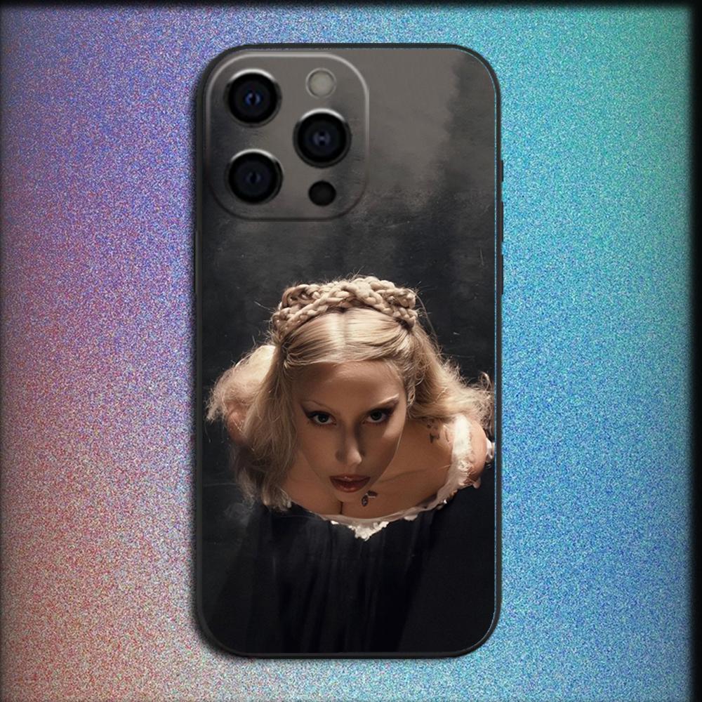 L-LADY GAGA MAYHEM Phone Case For iPhone 16,15,14,13,12,11,Pro,X,XS,Max,XR,Plus,Mini Soft Black Cover