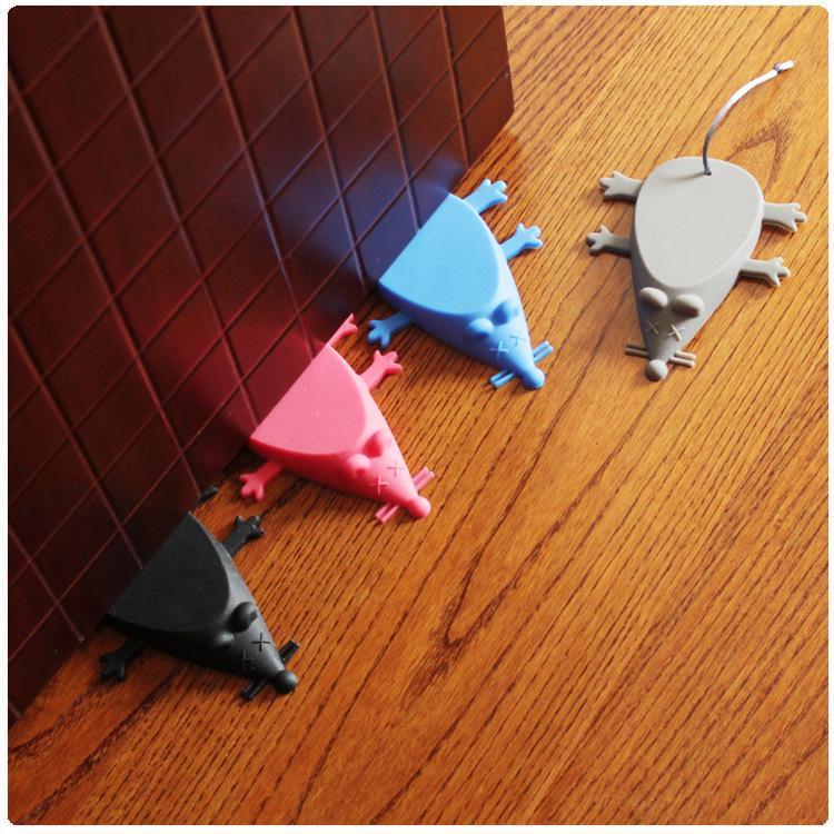 Door Stop Silicone Mouse Shape Protection for Home Safety Stopper Security Guard