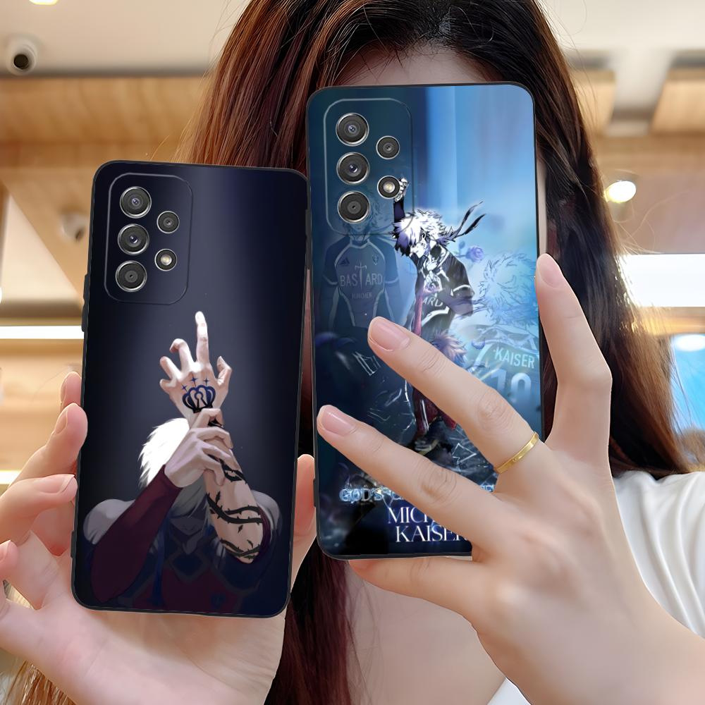 Blue Lock Michael Kaiser Phone Case for Samsung Galaxy A73 72 71 70 56 55 54 53 52 36 35 34 23 16 15 5G Colour Printing Cover