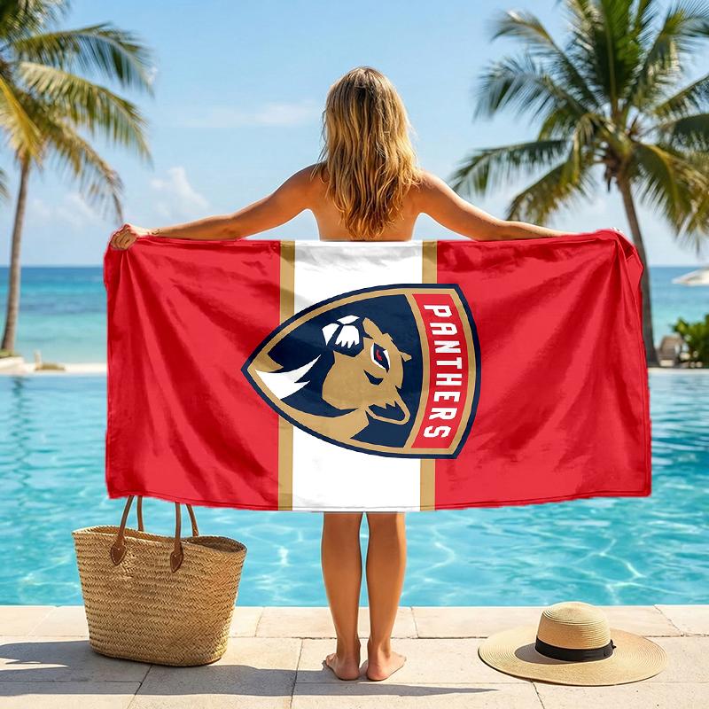 Florida Panthers Fashion Beach Towel: Ideal for Summer Adventures Soft, Absorbent and Quick Drying Suitable for Swimming and Bathing