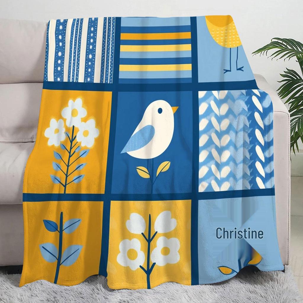 Jungle Print Flannel Throw Blanket - Four Seasons, Sofa & Office Use