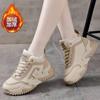 Thickened Warm Cotton Shoes Thick Sole Heightening Sports Dad Shoes Warm Winter Velvet High-top Shoes